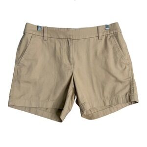 J. Crew Factory 5" Classic Chino Short Womens 4 Light Khaki Preppy Coastal